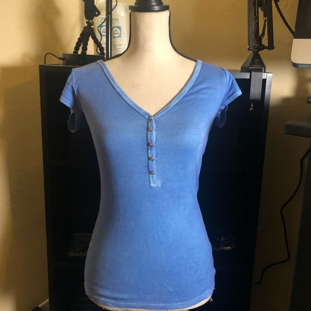 Guess Perfect Henley Jewel Button Top